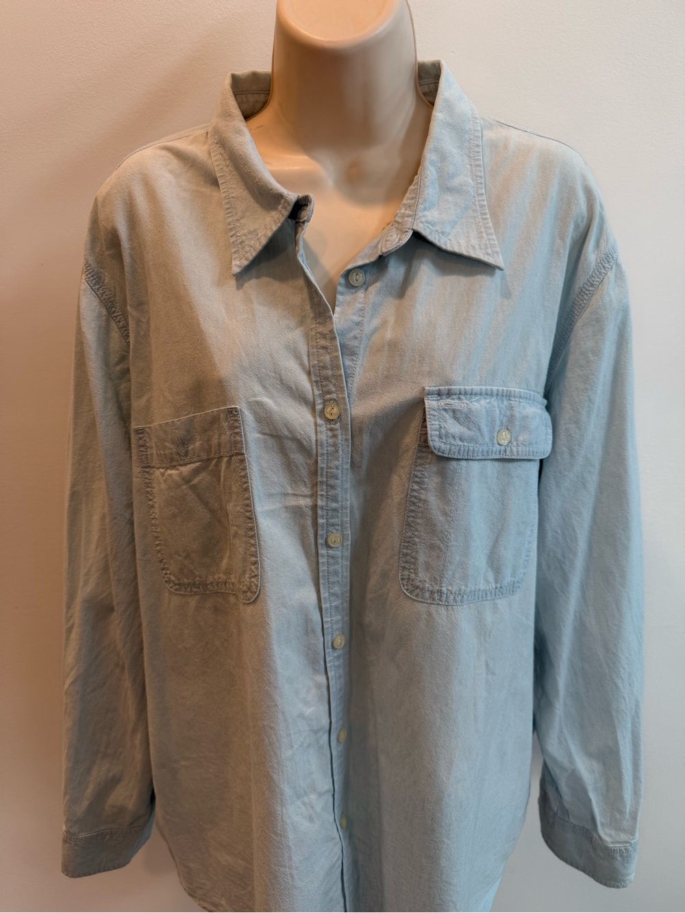 Vintage Lauren Ralph Lauren Jeans Co Light Blue Button-Down Shirt Size 3X